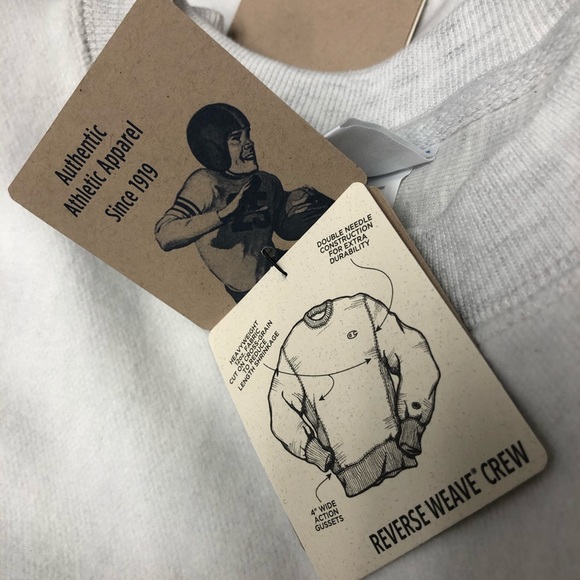 CHAMPION Reverse Weave Grey Crewneck Sweatshirt - Picture 8 of 9